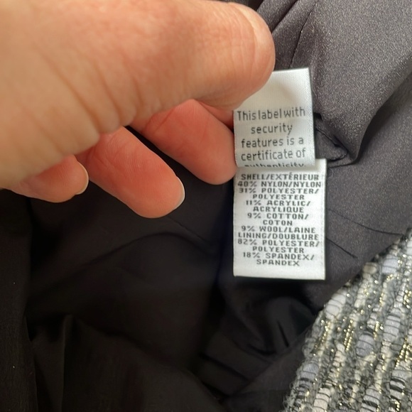 Diane Von Furstenberg Carpreena Tweed Metallic Shift Dress wool blend Size 0 - Picture 12 of 14